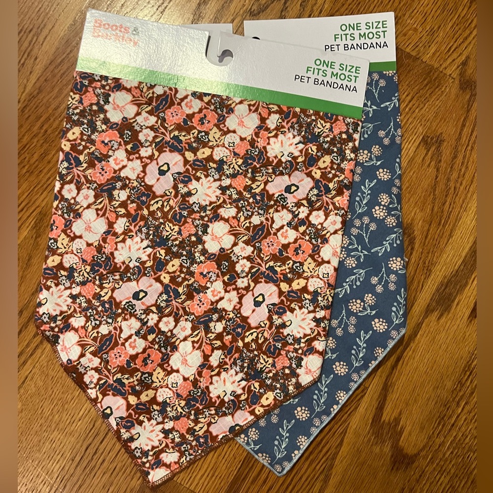 Set of two dog bandanas.  NWT.
